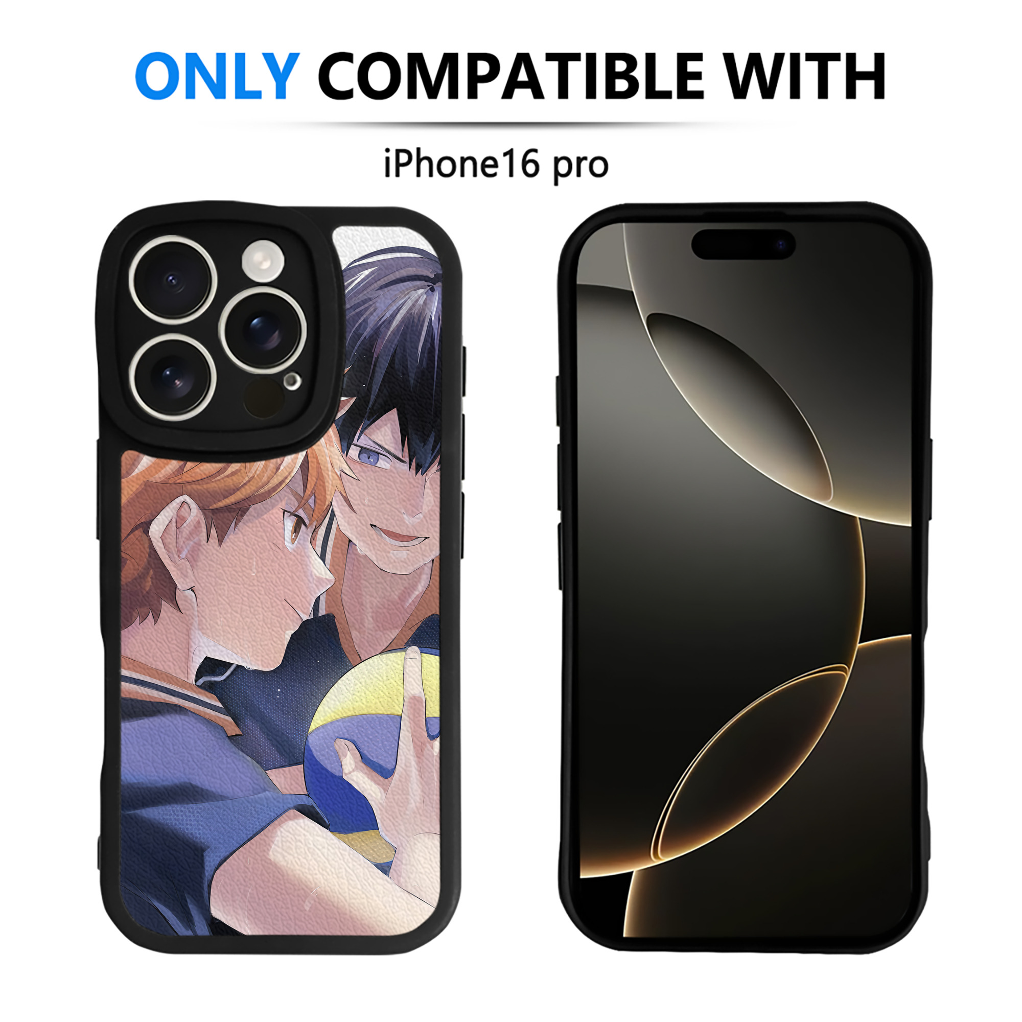 （画像用） ハイキュー!! Haikyu!! 【iPhone 16シリーズ対応】シリコンスマホケース（レザー調） 材質：シリコン